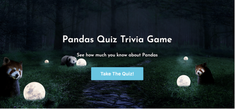 Pandas Quiz Trivia Game